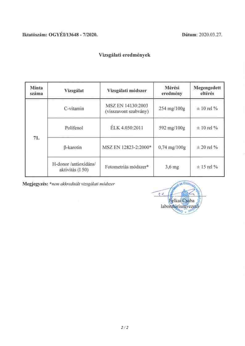 OGYÉI laboratóriumi jegyzőkönyv